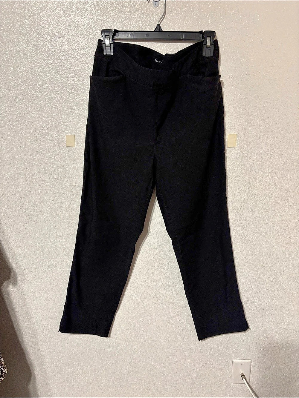 Hilary Radley Pull-On Ankle Pant Straight Leg Pants in Black Like New